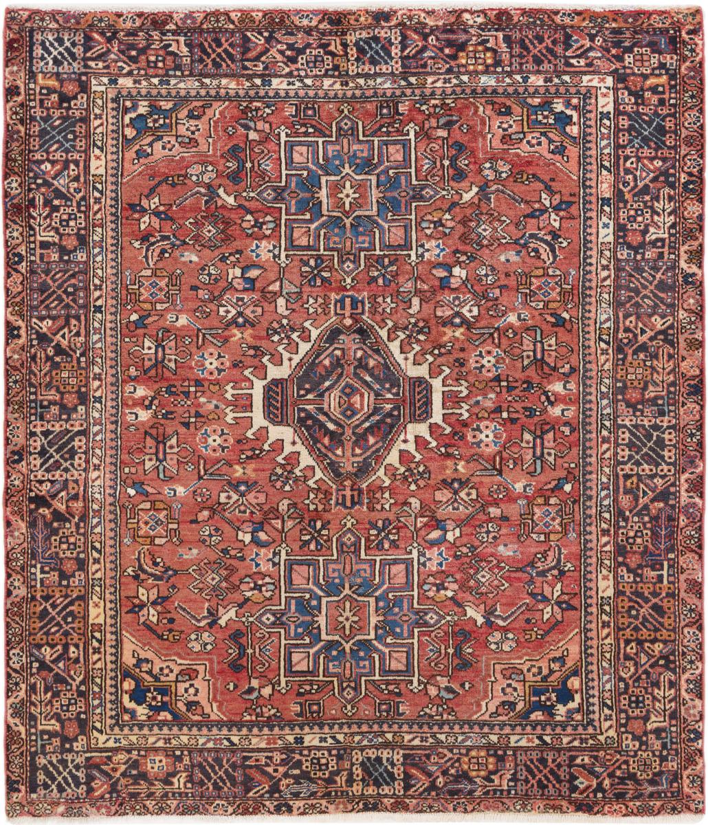 Περσικό χαλί Gharadje παλαιός 183x158 183x158, Περσικό χαλί Οι κόμποι έγιναν με το χέρι