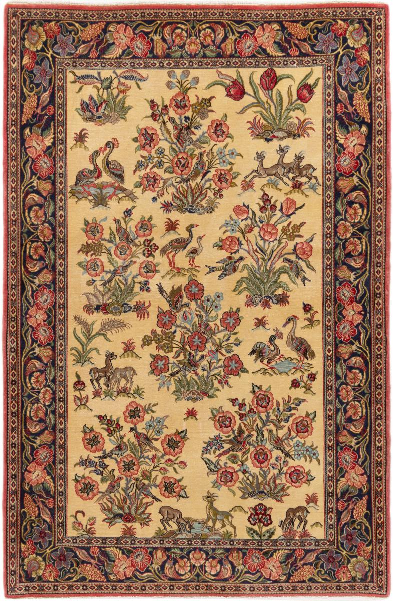 Perserteppich Ghom Kork 203x131 203x131, Perserteppich Handgeknüpft