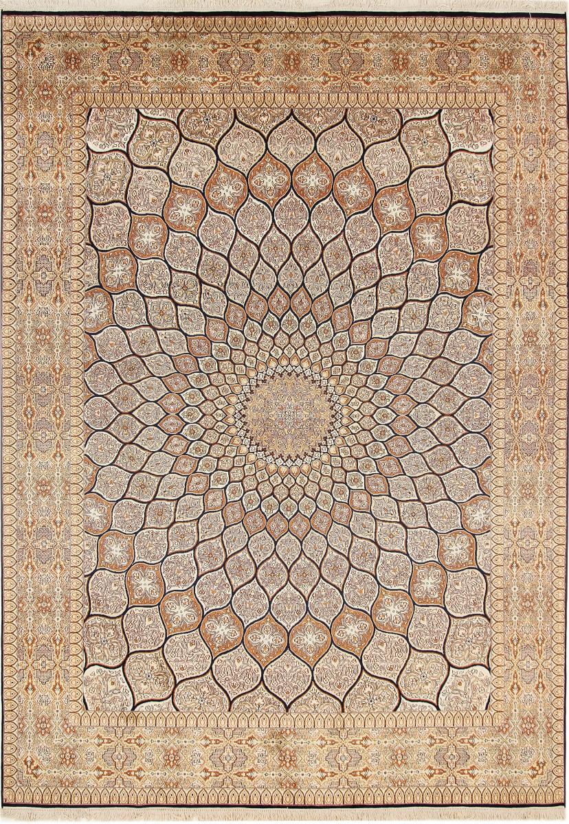 Tappeto indiano Cachemire di Seta 338x241 338x241, Tappeto persiano Annodato a mano