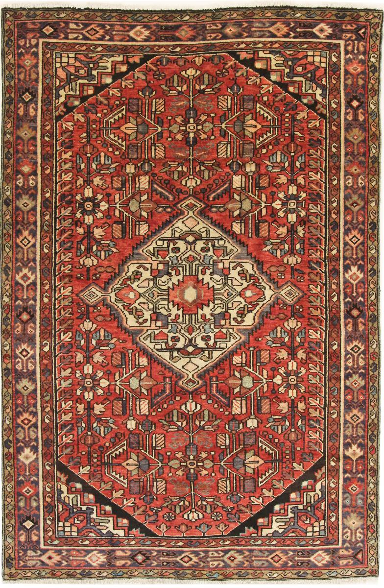 Persisk tæppe Hamadan 221x145 221x145, Persisk tæppe Knyttet i hånden