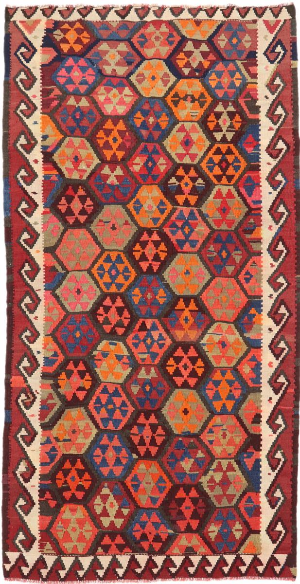 Tapete persa Kilim Fars Azerbaijan Antigo 305x155 305x155, Tapete persa Tecido à mão