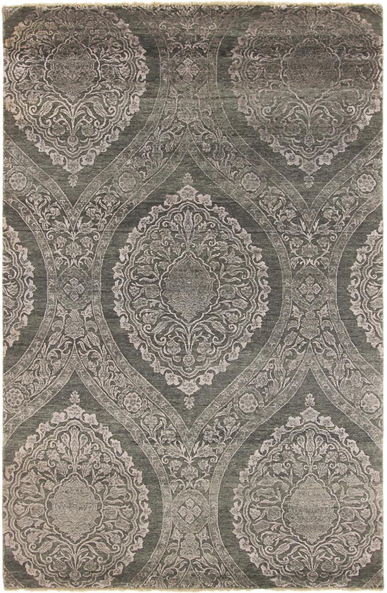 Indo rug Sindhi 8'8"x5'8" 8'8"x5'8", Persian Rug Knotted by hand