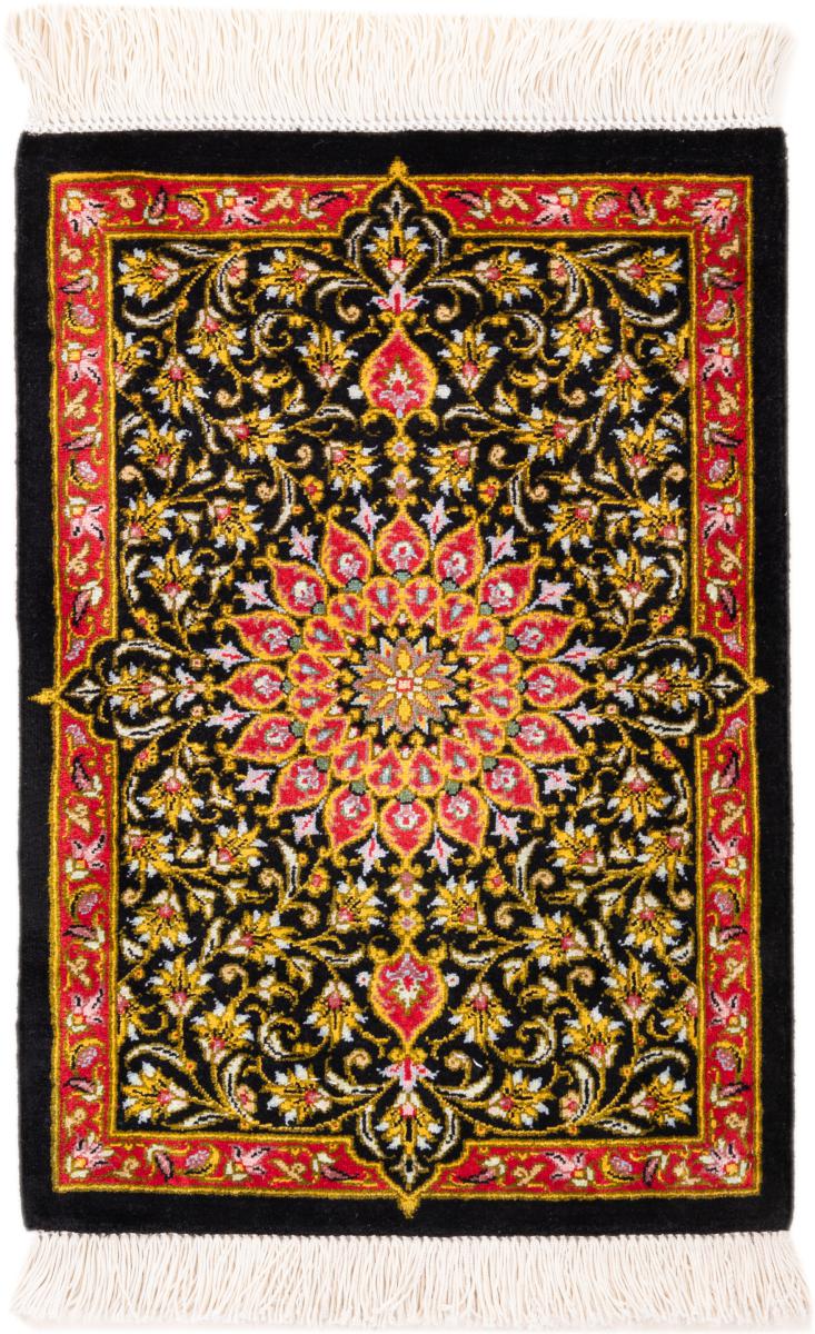 Persian Rug Qum Silk Signed 40x30 40x30, Persian Rug Knotted by hand