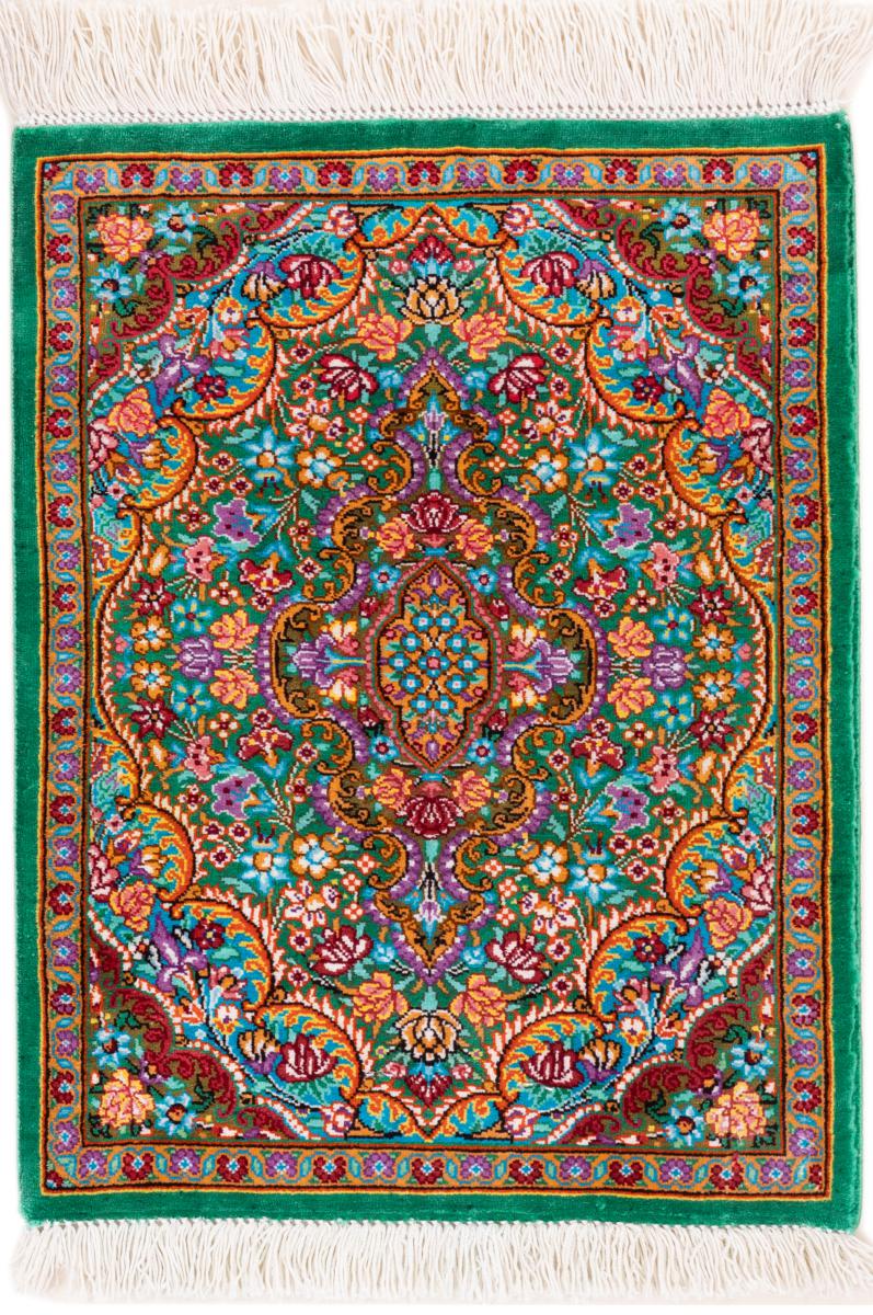 Perzsa szőnyeg Ghom Selyem Signed 1'4"x1'0" 1'4"x1'0", Perzsa szőnyeg Kézzel csomózva