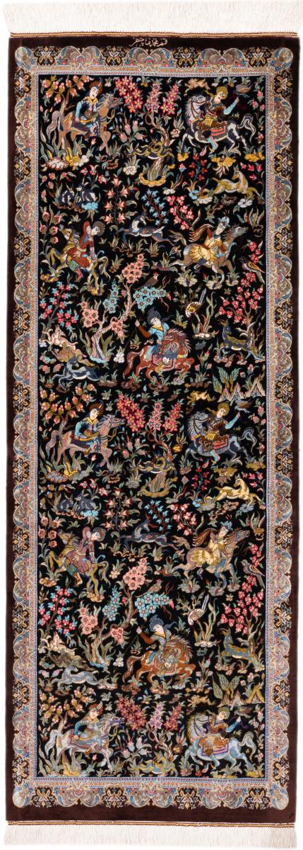 Persian Rug Qum Silk Signed Mohammadichehr 187x68 187x68, Persian Rug Knotted by hand