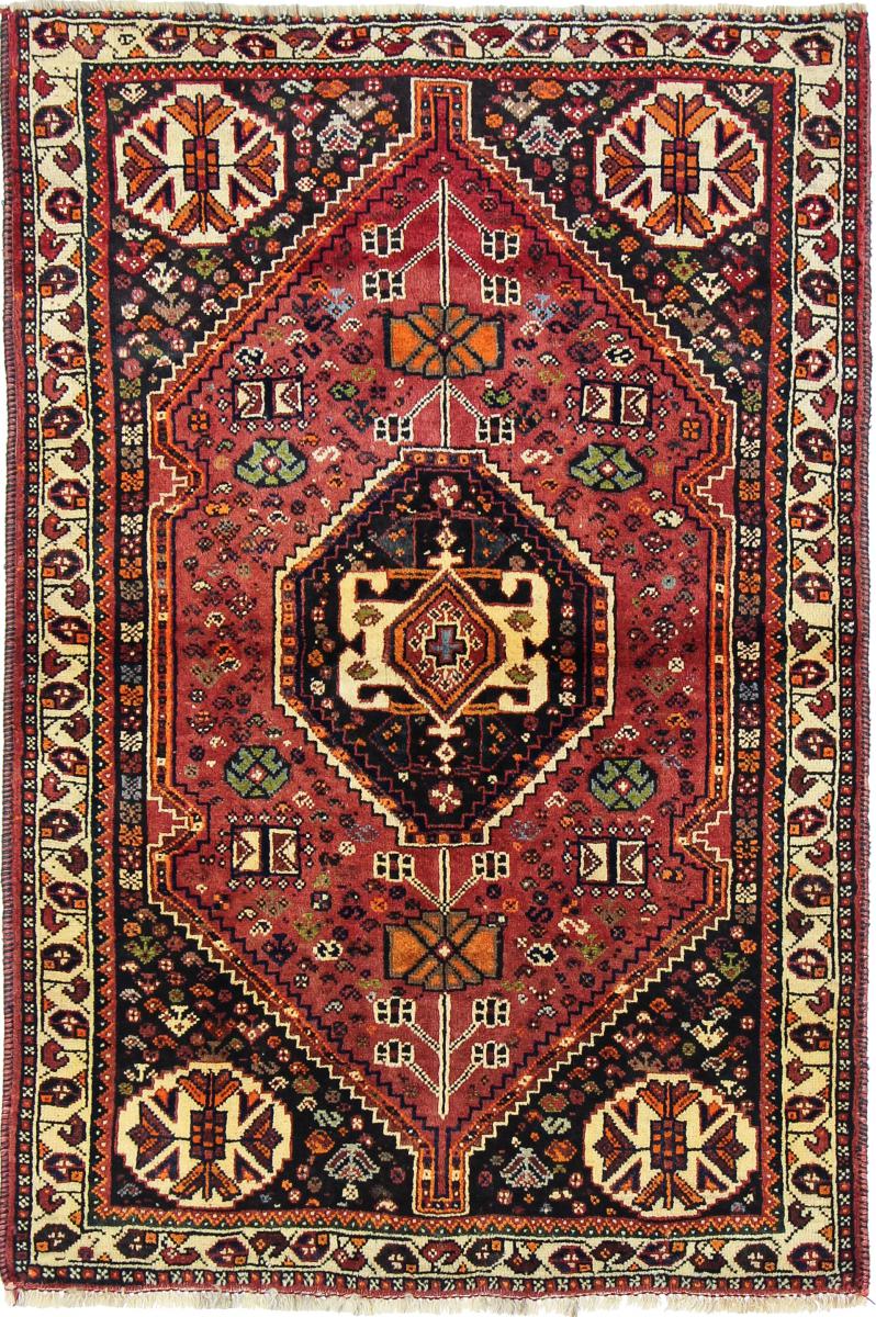 Tapete persa Ghashghai 161x104 161x104, Tapete persa Atado à mão