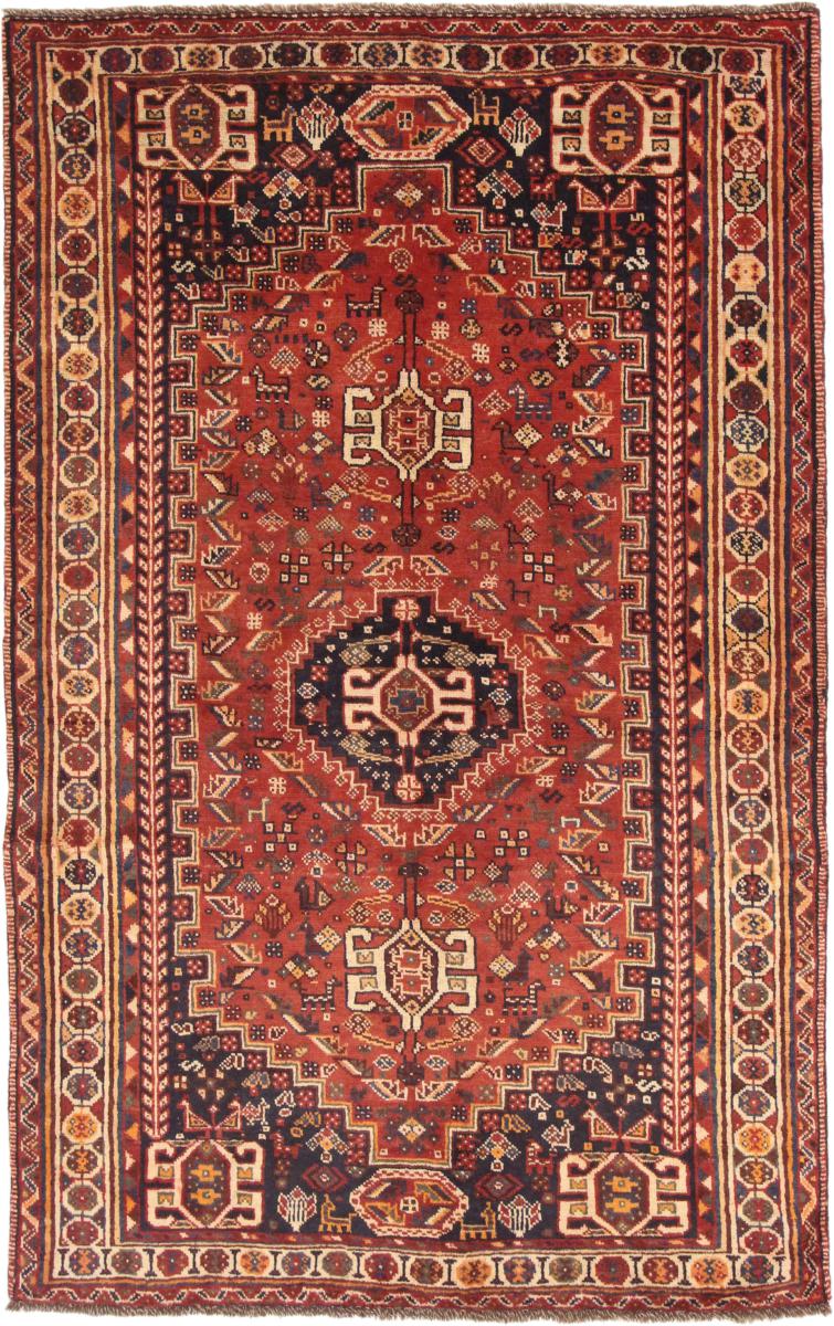 Persian Rug Shiraz 8'11"x5'7" 8'11"x5'7", Persian Rug Knotted by hand
