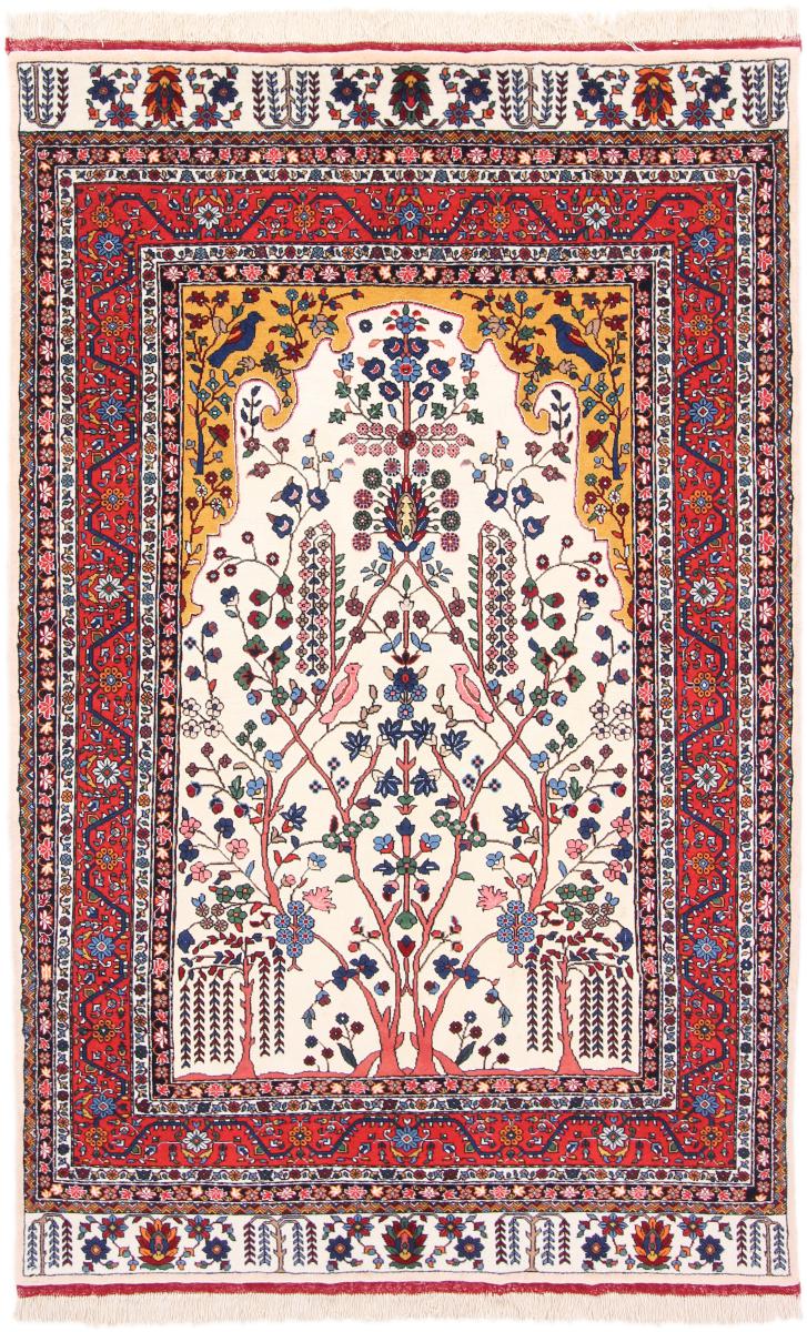 Alfombra persa Mashhad Urdimbre de Seda 198x123 198x123, Alfombra persa Anudado a mano