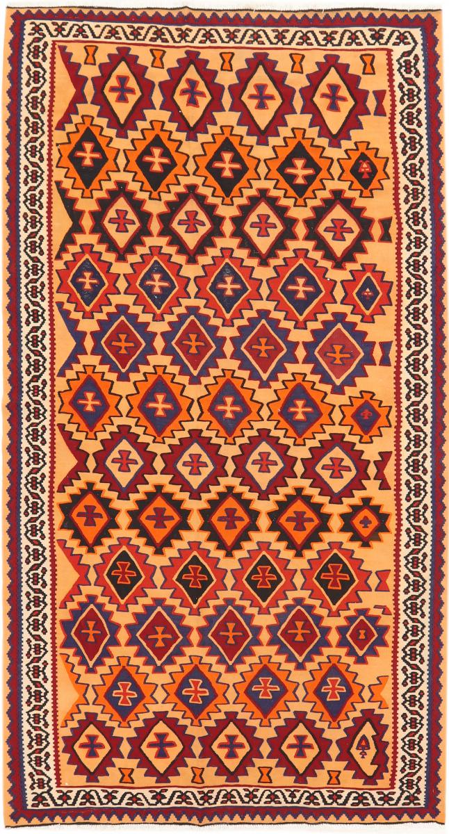 Tapete persa Kilim Fars Azerbaijan Antigo 289x157 289x157, Tapete persa Tecido à mão