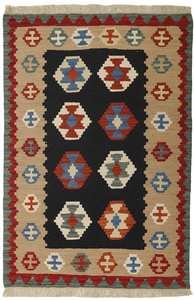 Tapete persa Kilim Fars 5'0"x3'5" 5'0"x3'5", Tapete persa Tecido à mão