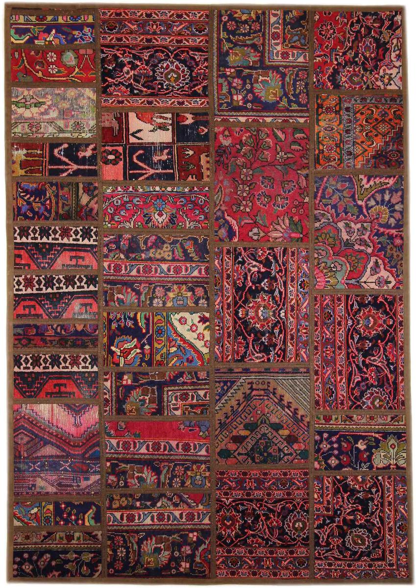 Alfombra persa Patchwork 237x171 237x171, Alfombra persa Anudado a mano