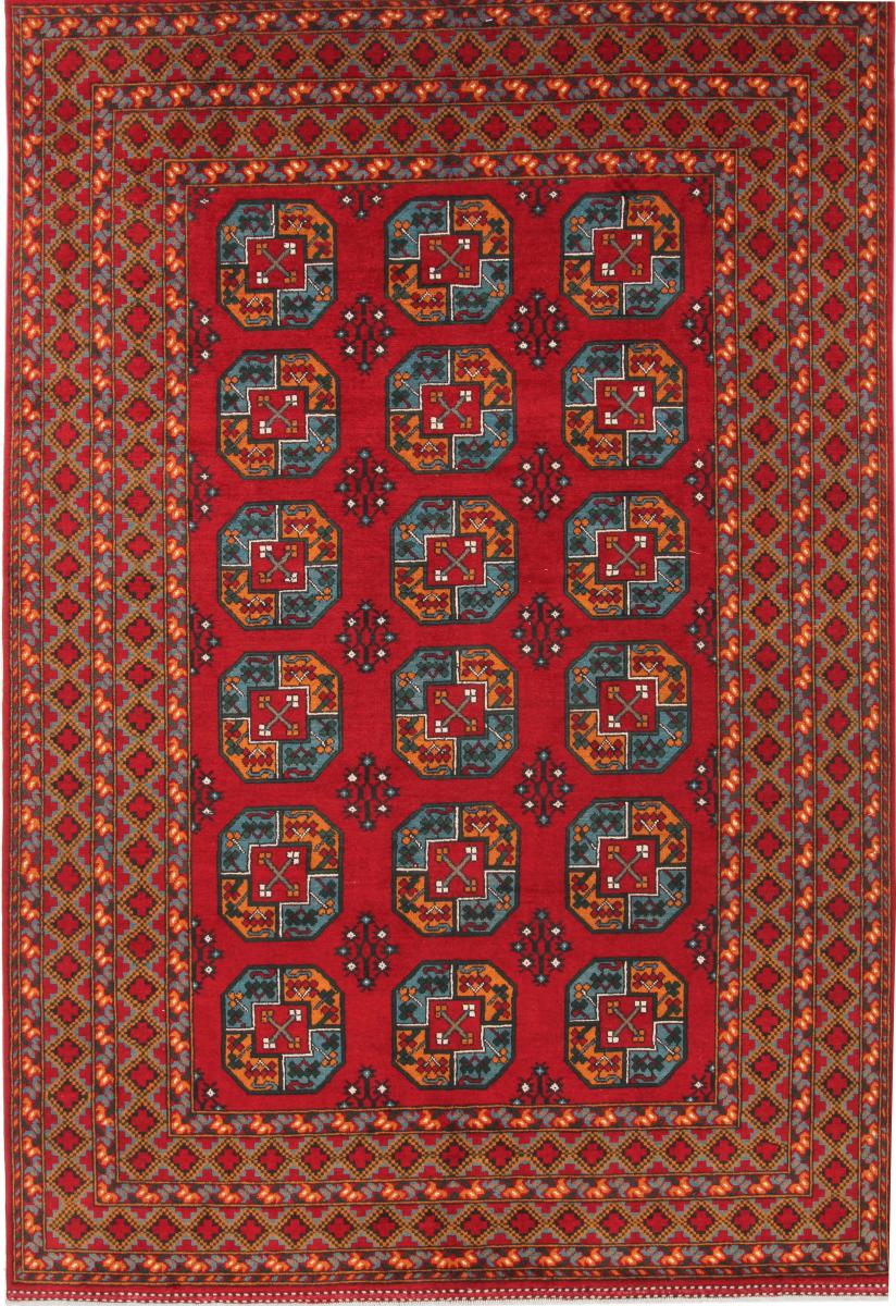 Tapis afghan Afghan Akhche 372x253 372x253, Tapis persan Noué à la main