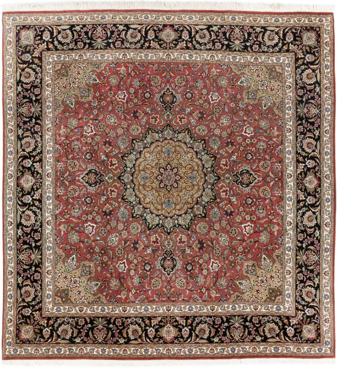 Tapete persa Tabriz 247x245 247x245, Tapete persa Atado à mão