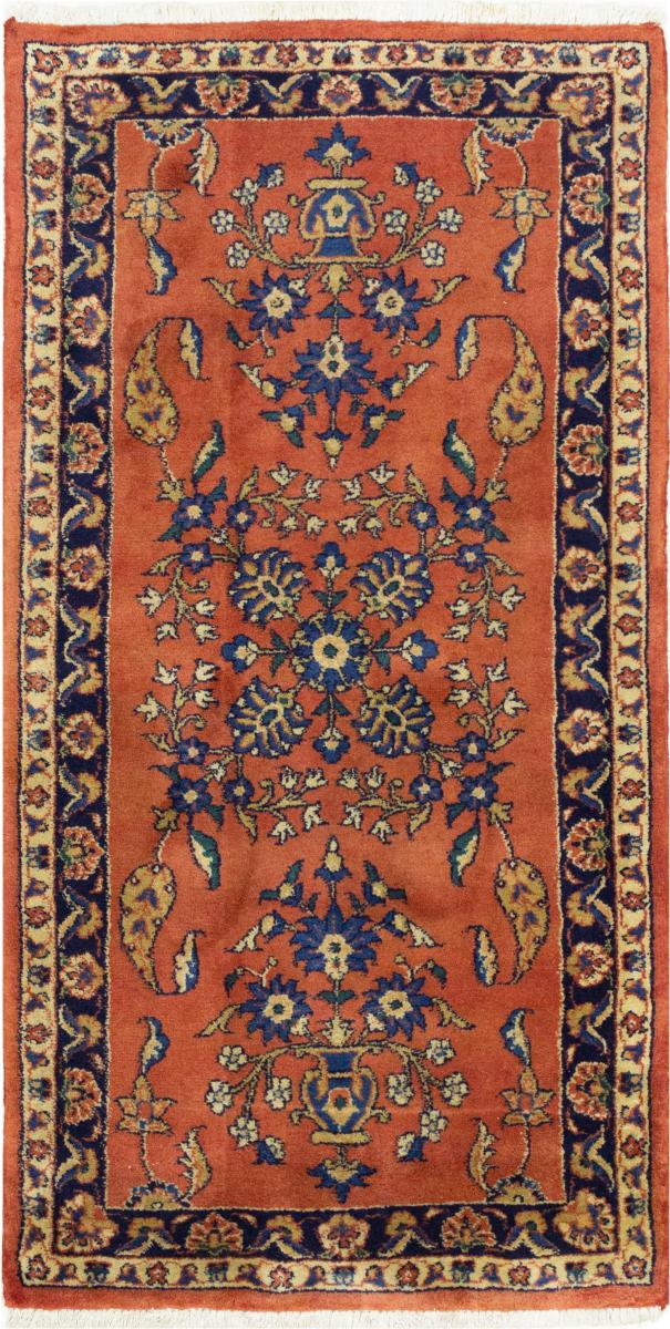 Tapete persa Sarough 133x69 133x69, Tapete persa Atado à mão