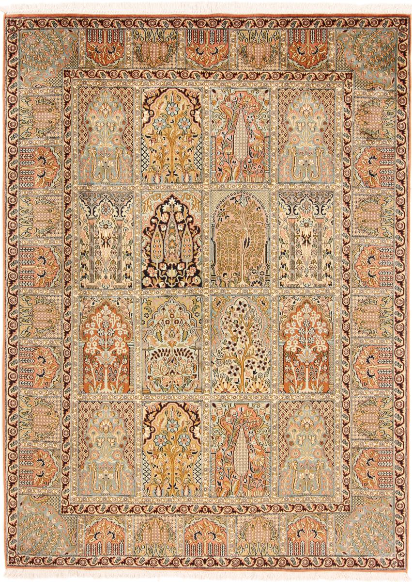 Tapete indiano Kashmir Seda 214x155 214x155, Tapete persa Atado à mão