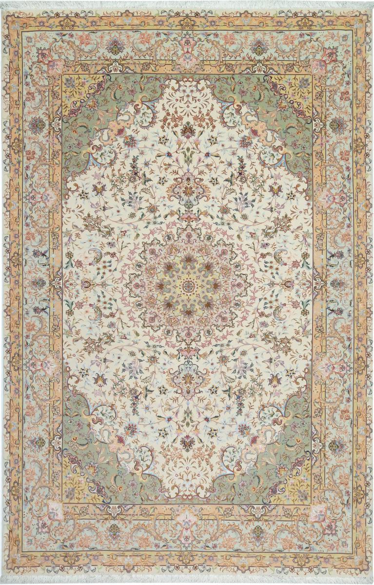 Tapete persa Tabriz Fio de Seda 311x203 311x203, Tapete persa Atado à mão