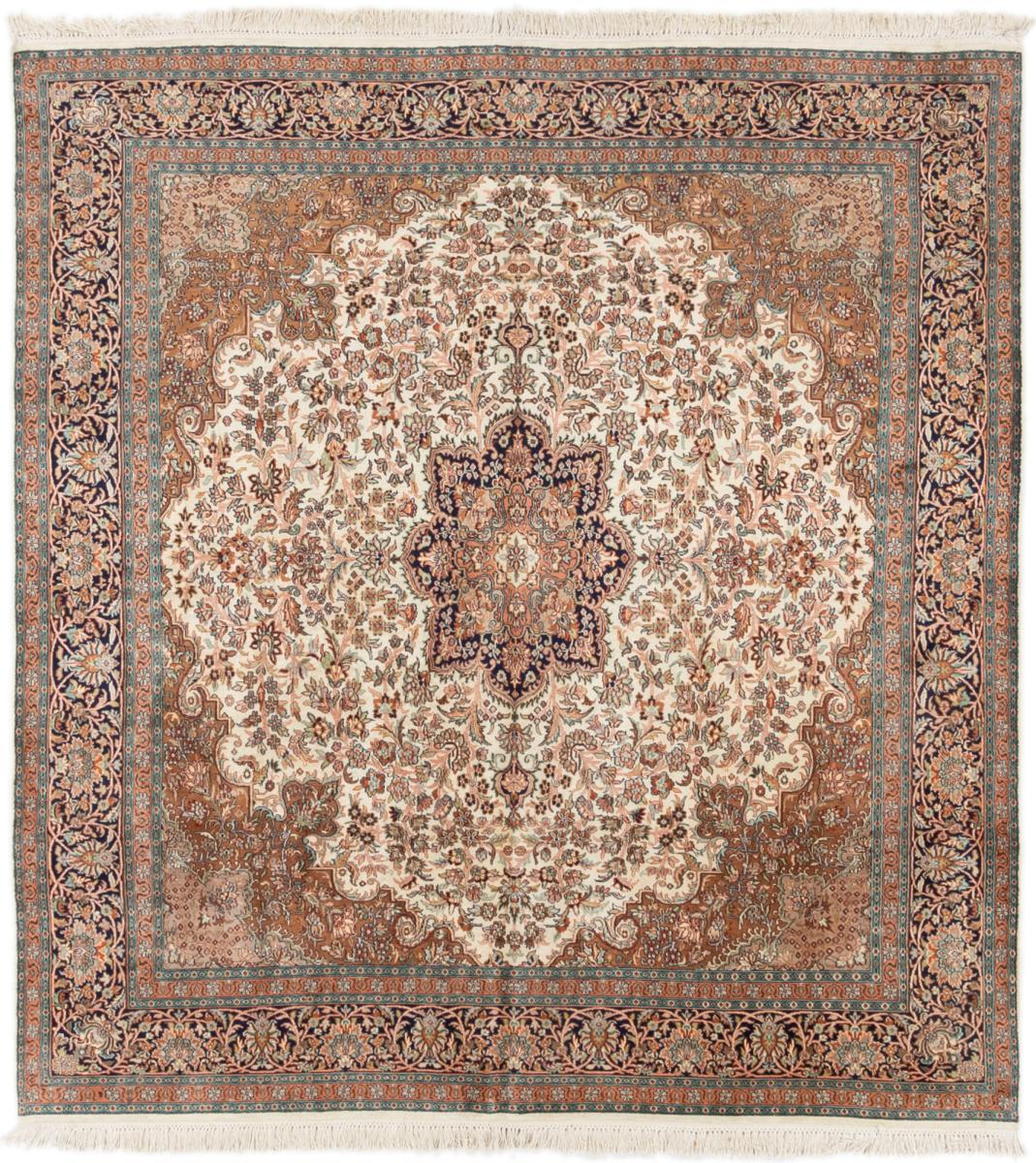 Indo rug Kashmir Silk 225x213 225x213, Persian Rug Knotted by hand