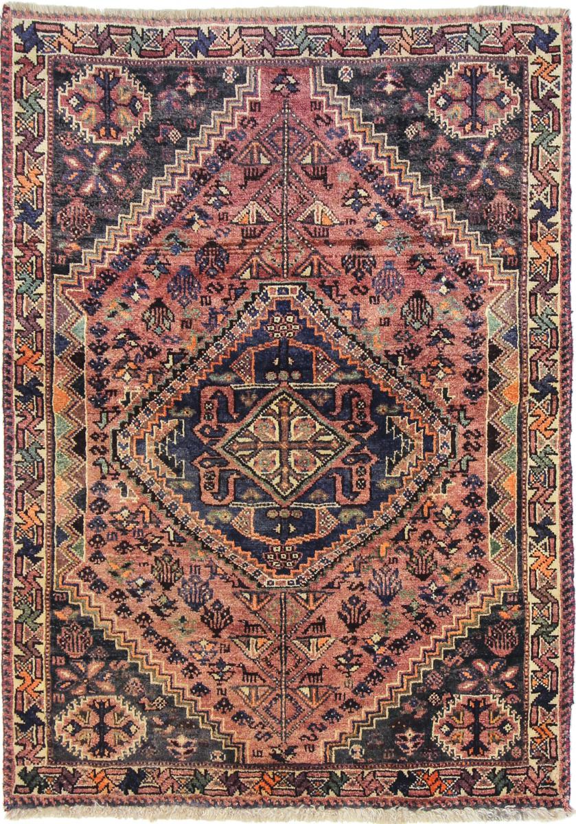 Tapete persa Ghashghai 148x108 148x108, Tapete persa Atado à mão