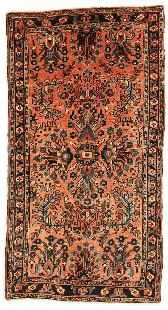 Perzisch tapijt Sarough Antiek 127x67 127x67, Perzisch tapijt Handgeknoopte
