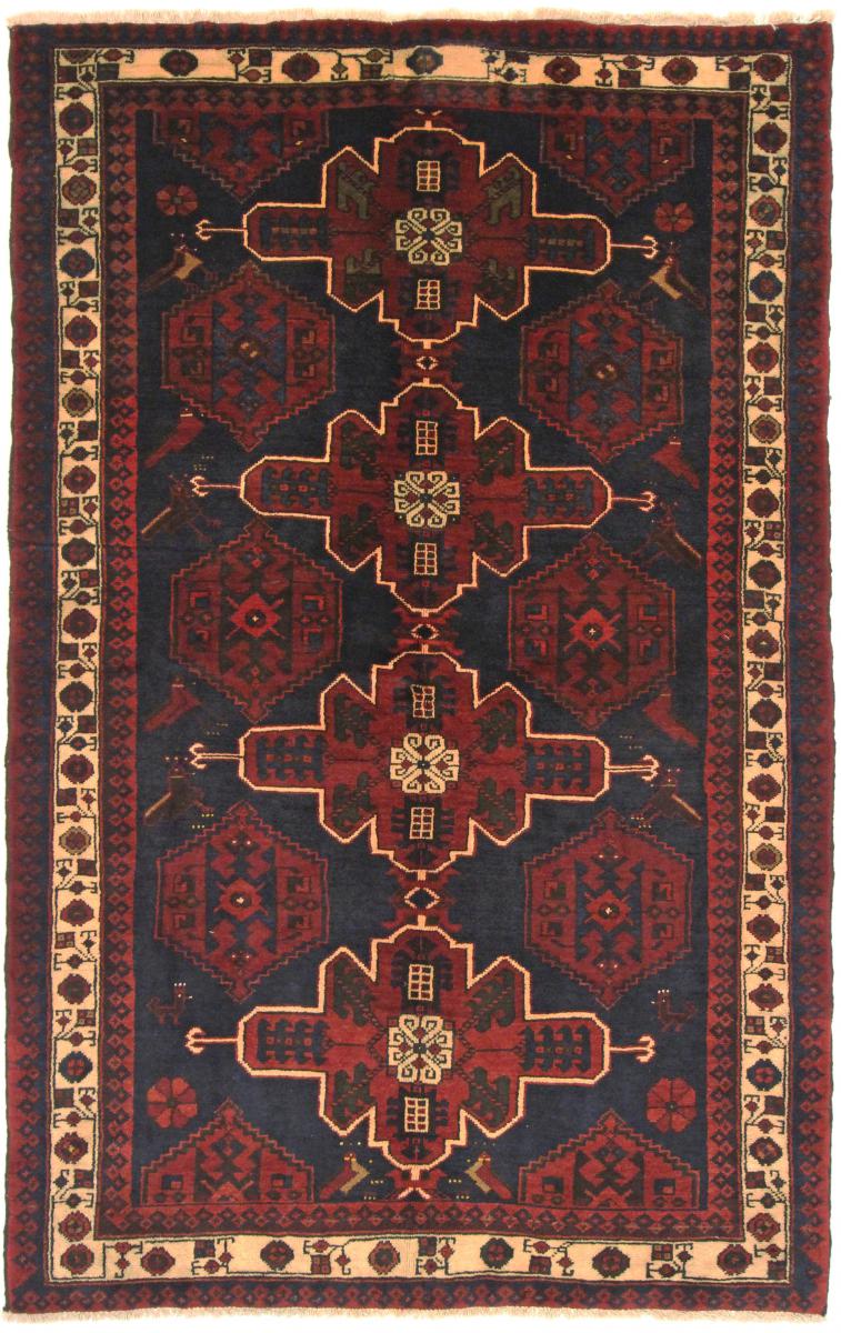 Persisk tæppe Shahsavan 219x139 219x139, Persisk tæppe Knyttet i hånden