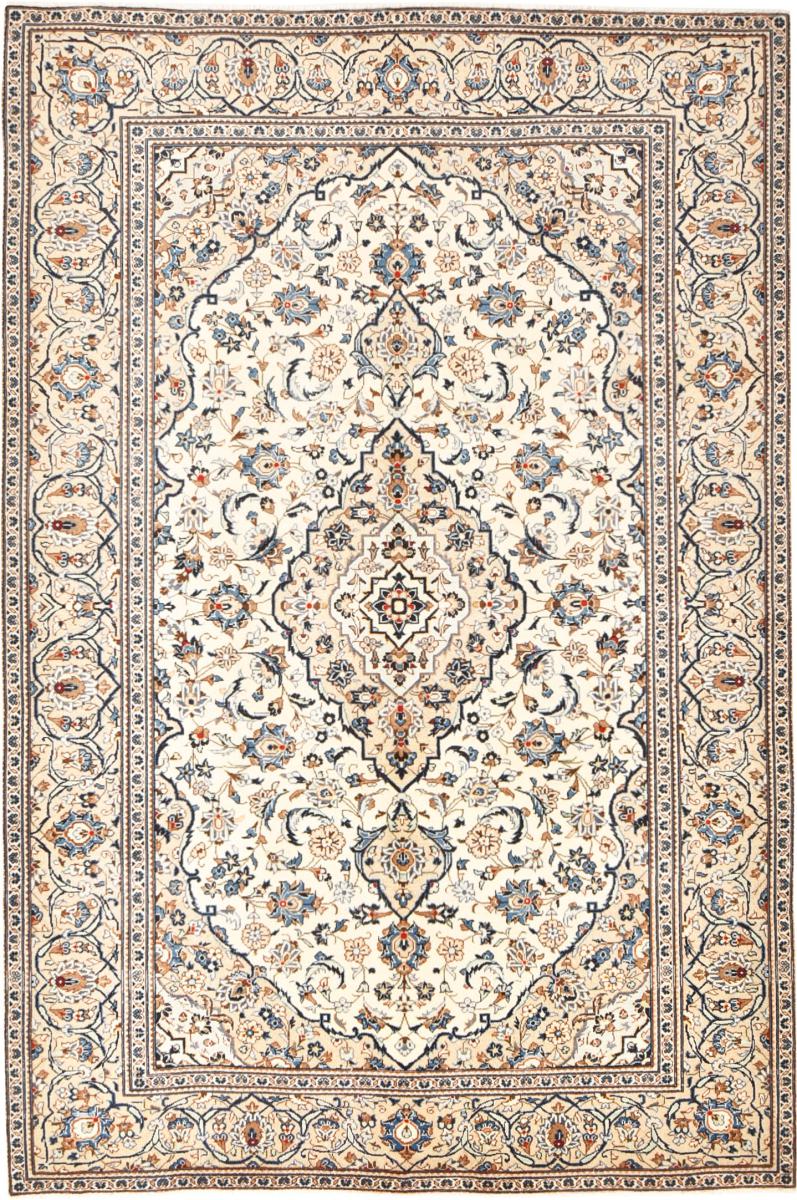 Persian Rug Keshan 9'7"x6'5" 9'7"x6'5", Persian Rug Knotted by hand