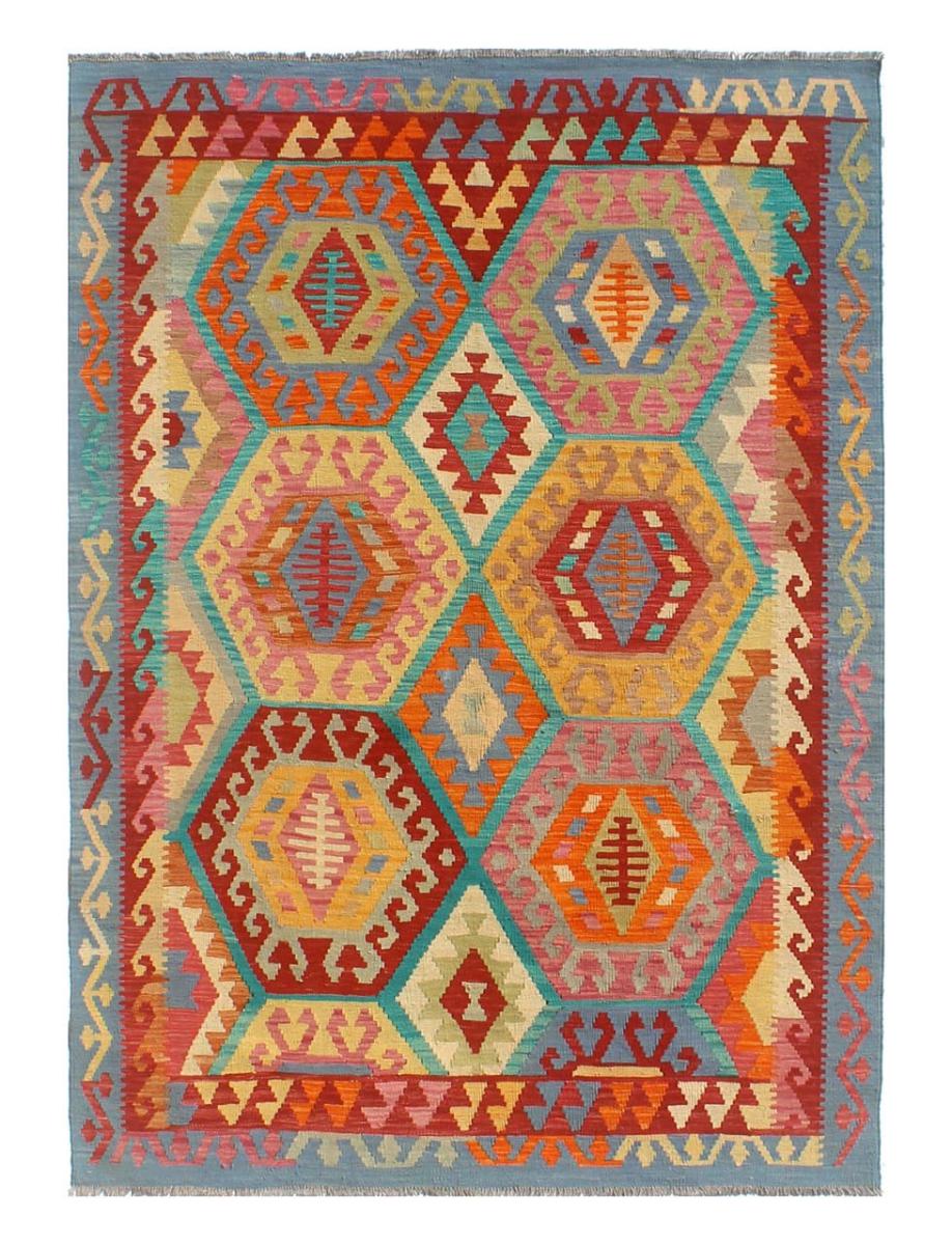 Afghan rug Kilim Afghan 7'11"x5'8" 7'11"x5'8", Persian Rug Woven by hand