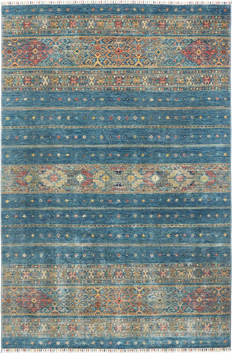Pakistani rug Design Arijana 9'10"x6'7" 9'10"x6'7", Persian Rug Knotted by hand