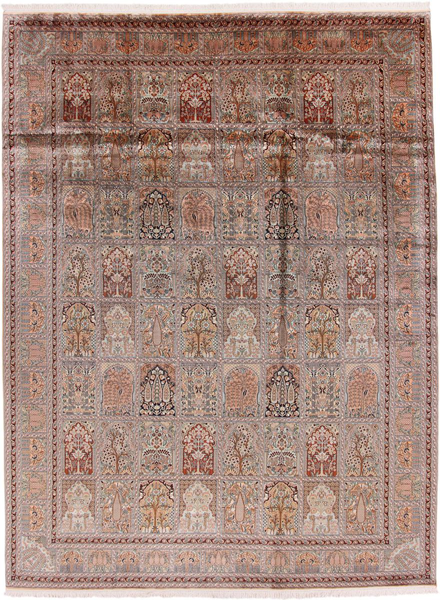 Indiaas tapijt Kasjmier Zijde 366x275 366x275, Perzisch tapijt Handgeknoopte