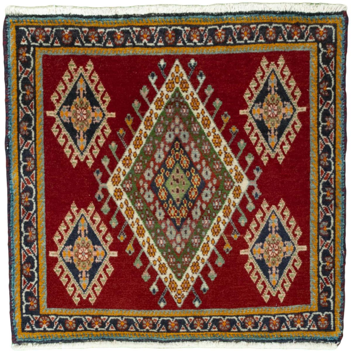 Tapete persa Shiraz 58x59 58x59, Tapete persa Atado à mão