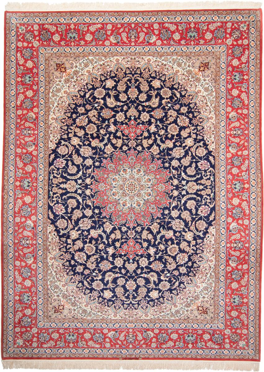 Tapete persa Isfahan Fio de Seda 345x254 345x254, Tapete persa Atado à mão