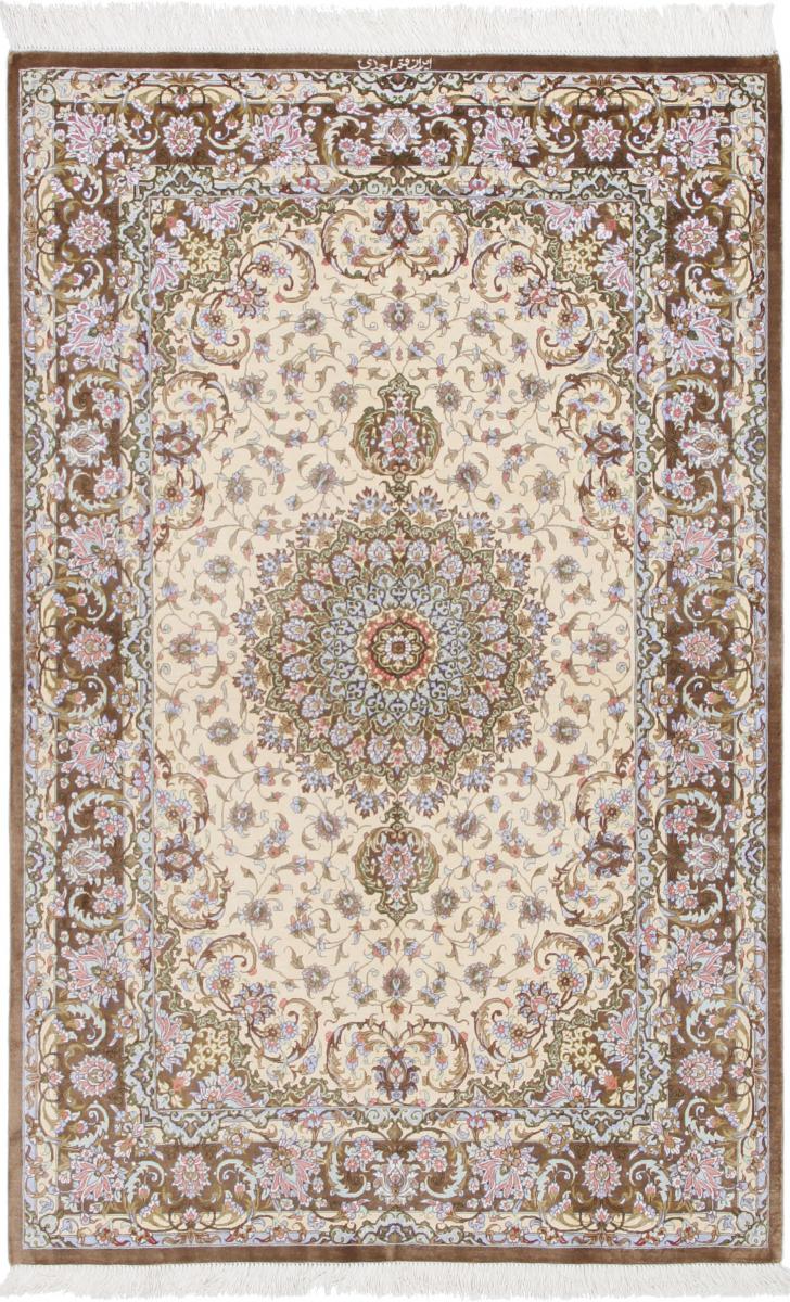 Perzsa szőnyeg Ghom Selyem 5'1"x3'3" 5'1"x3'3", Perzsa szőnyeg Kézzel csomózva