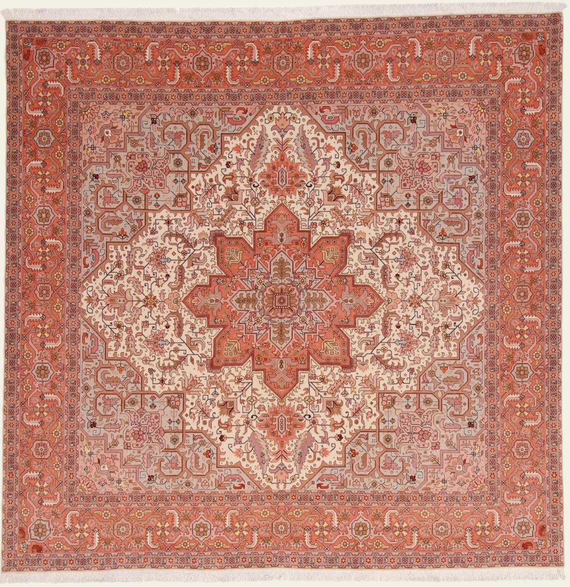 Tapete persa Tabriz 50Raj 8'3"x8'1" 8'3"x8'1", Tapete persa Atado à mão