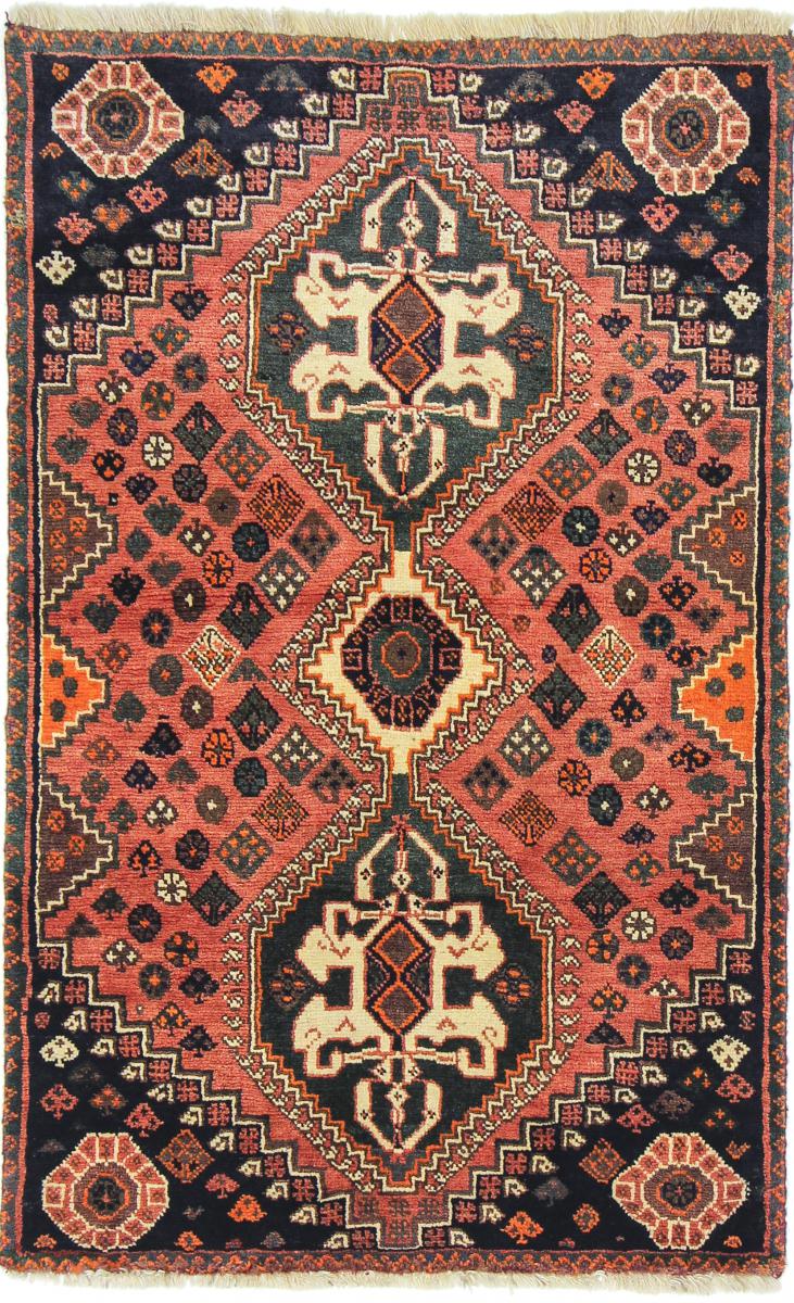 Tapete persa Ghashghai 146x93 146x93, Tapete persa Atado à mão