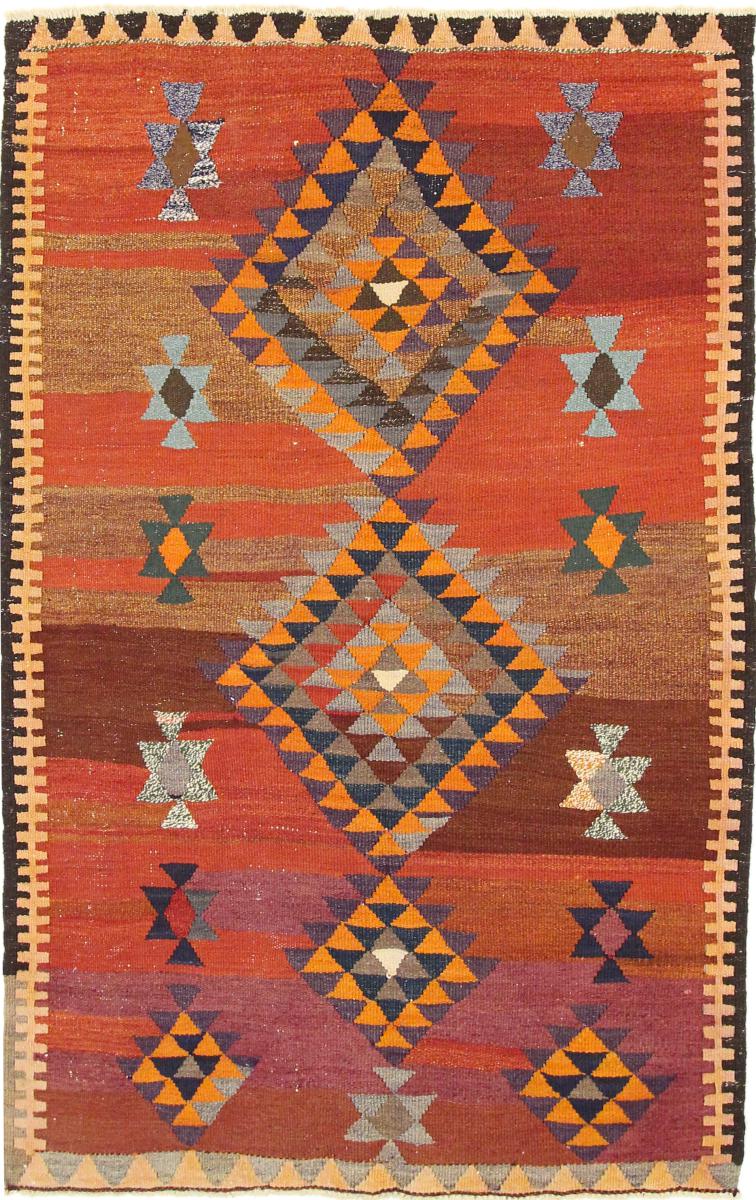 Persisk tæppe Kelim Fars 242x155 242x155, Persisk tæppe Håndvævet