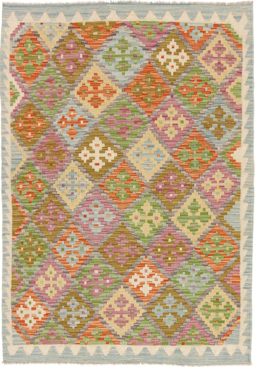 Tapete afegão Kilim Afegão 148x103 148x103, Tapete persa Tecido à mão