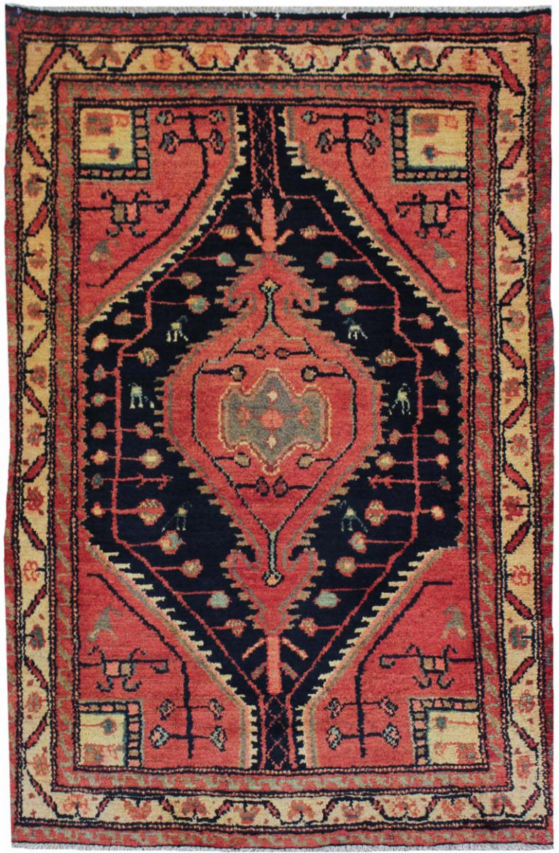 Persisk tæppe Hamadan 131x87 131x87, Persisk tæppe Knyttet i hånden