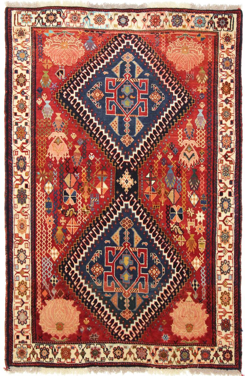 Tapete persa Ghashghai 195x125 195x125, Tapete persa Atado à mão