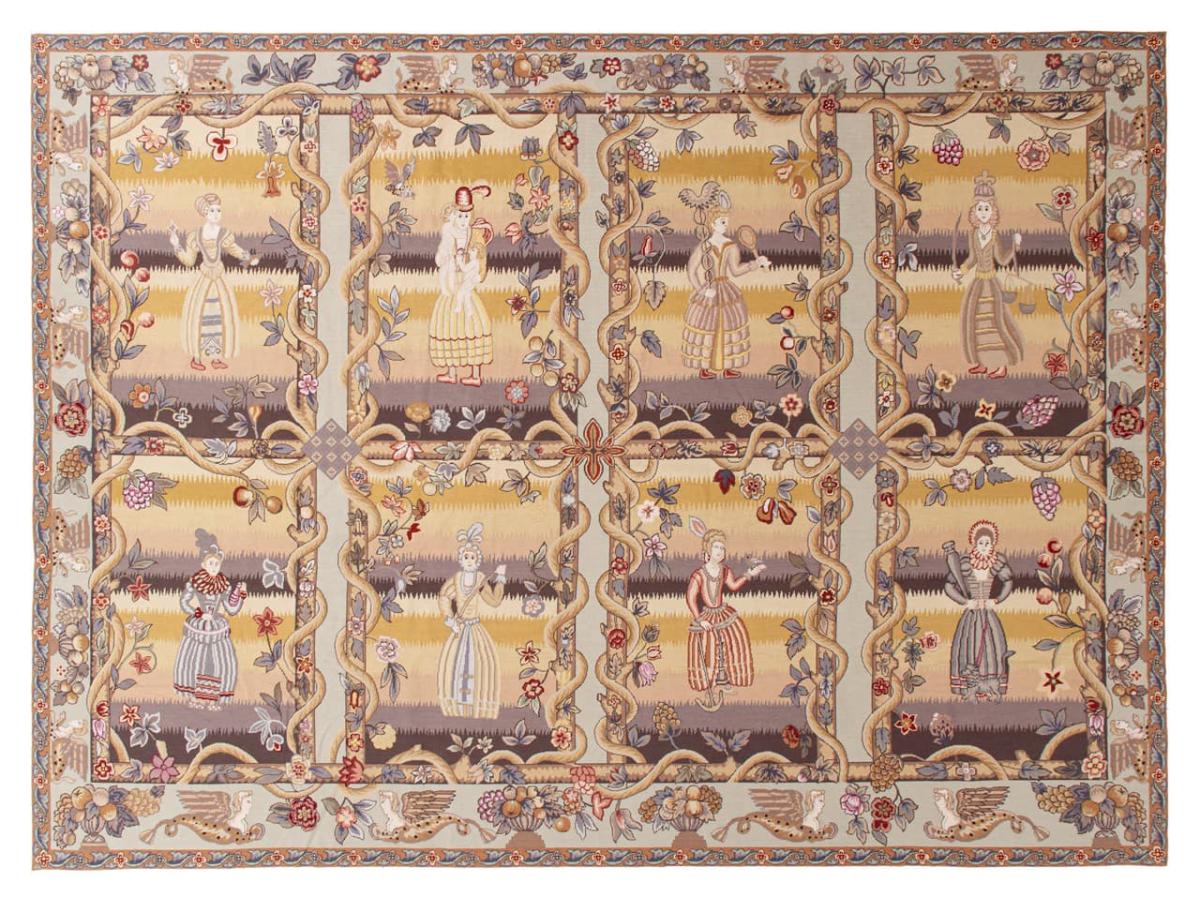 Kiinalainen matto Kiina Gobelin Verdure Antiikki 351x257 351x257, Persialainen matto Solmittu käsin