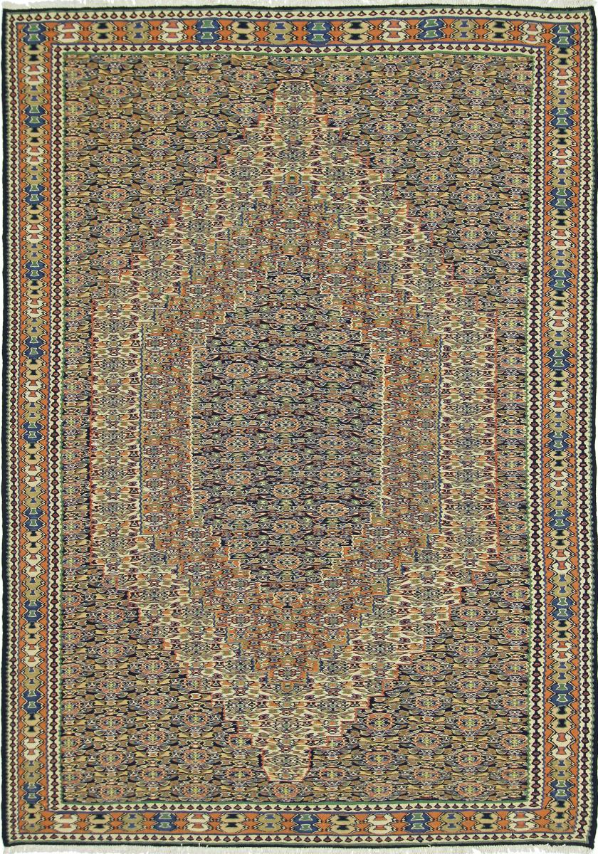 Tapete persa Kilim Senneh 278x197 278x197, Tapete persa Atado à mão