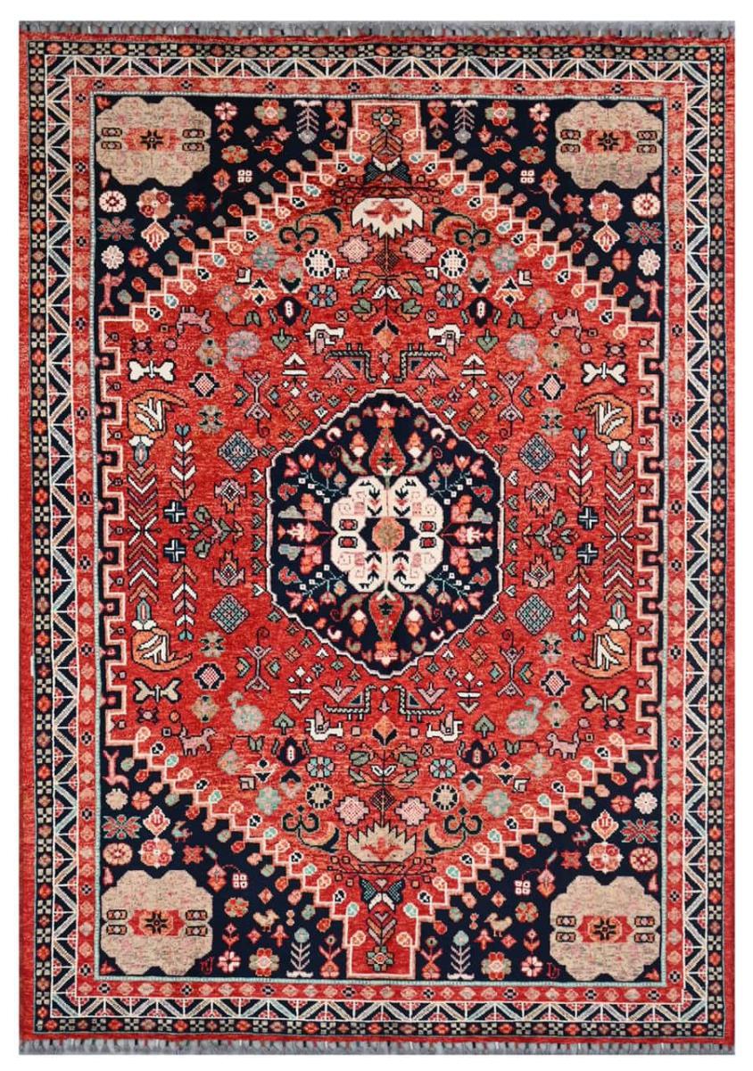 Pakistani rug Kazak Ghashghai 9'10"x6'11" 9'10"x6'11", Persian rug Hand-knotted