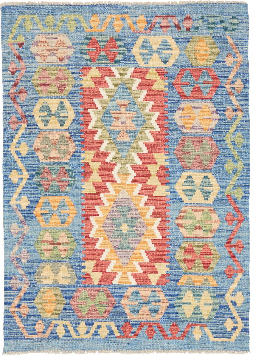 Afghanischer Teppich Kelim Afghan 4'8"x3'4" 4'8"x3'4", Perserteppich Handgewebt