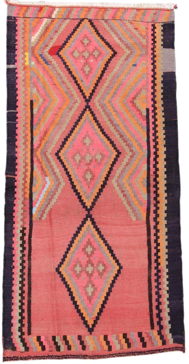 Alfombra persa Kilim Fars Antiguo 264x131 264x131, Alfombra persa Tejido a mano