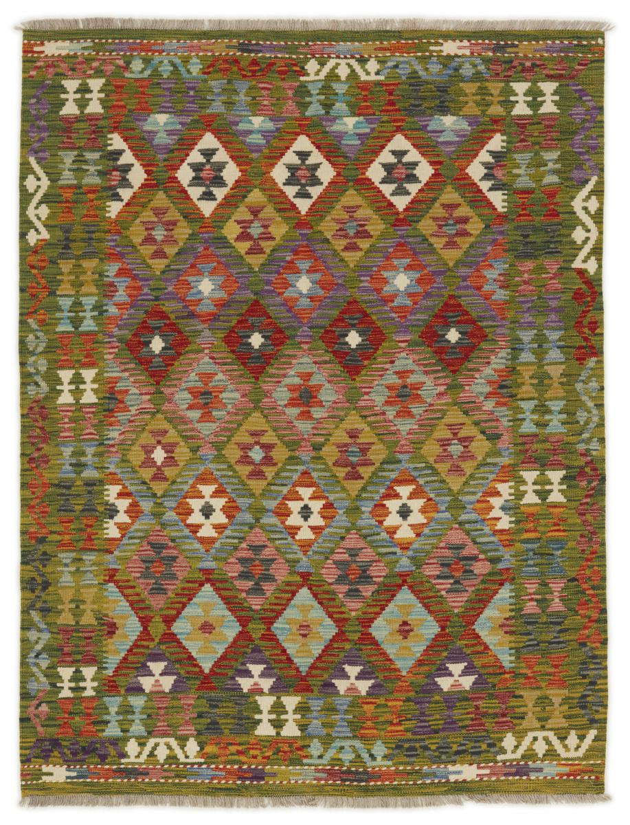 Alfombra afgana Kilim Afghan 196x151 196x151, Alfombra persa Tejido a mano