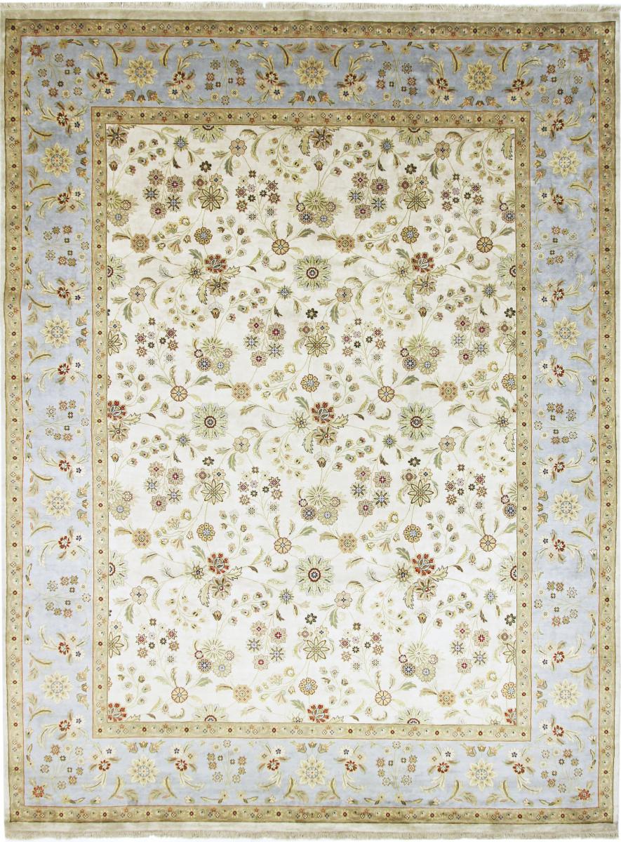Indiaas tapijt Indo Tabriz Zijde 362x279 362x279, Perzisch tapijt Handgeknoopte