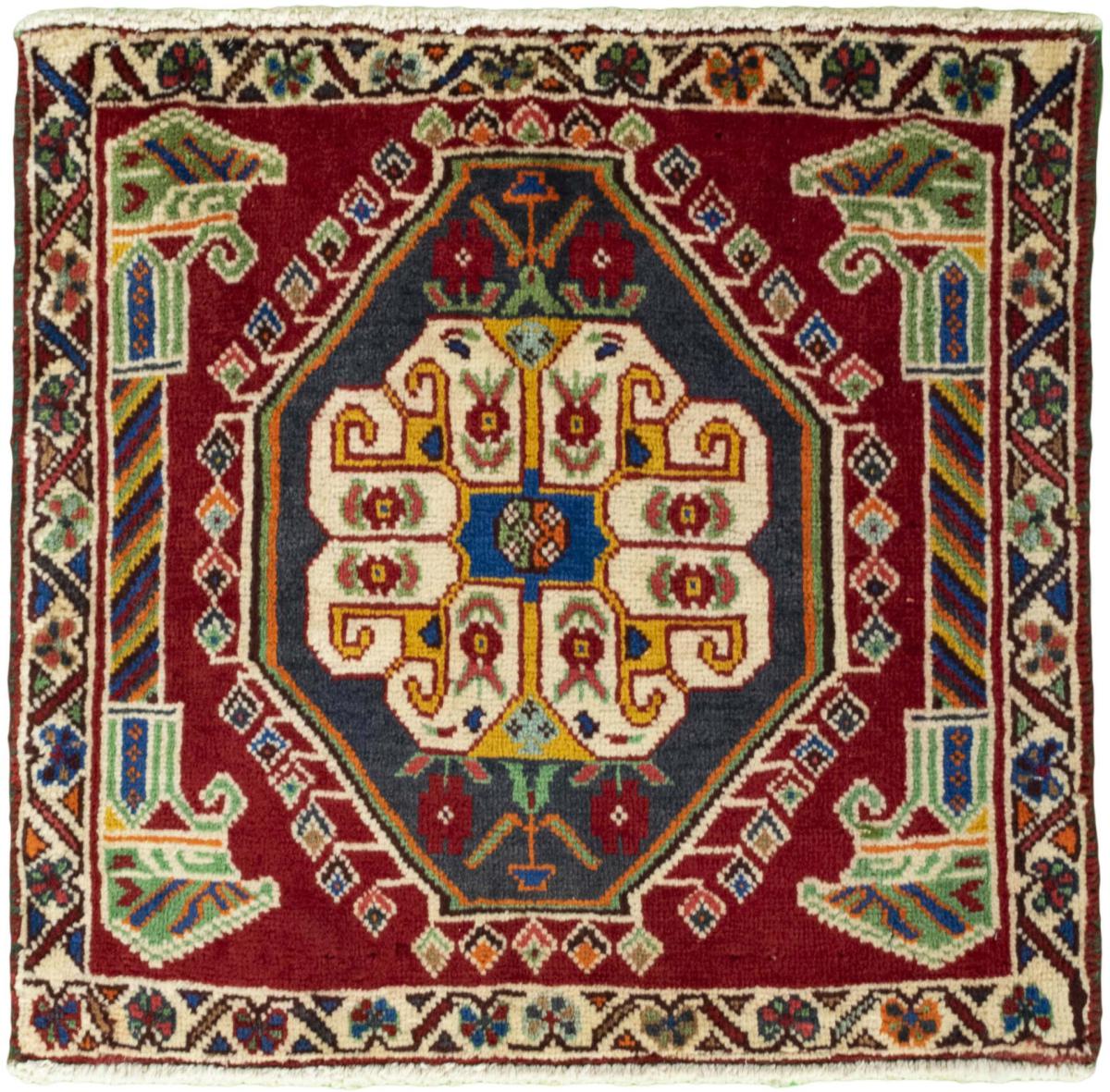 Tapis persan Shiraz 60x64 60x64, Tapis persan Noué à la main