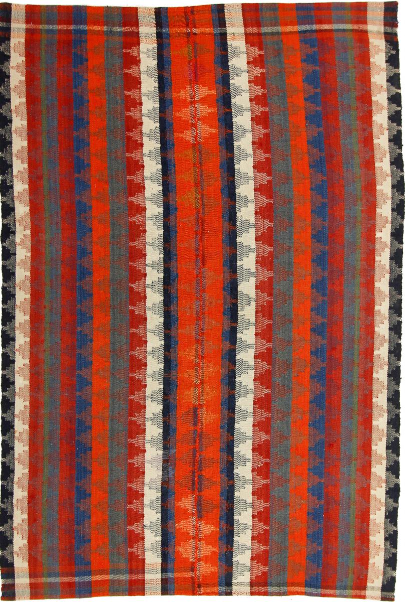 Tapete persa Kilim Fars Antigo 7'0"x4'8" 7'0"x4'8", Tapete persa Tecido à mão