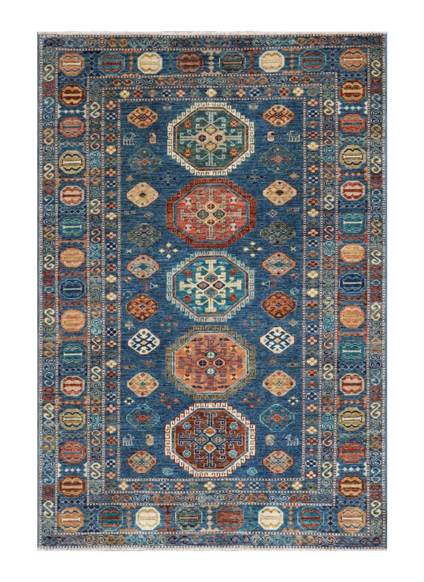 Afghaans tapijt Kazak Ghazni 219x151 219x151, Perzisch tapijt Handgeknoopte