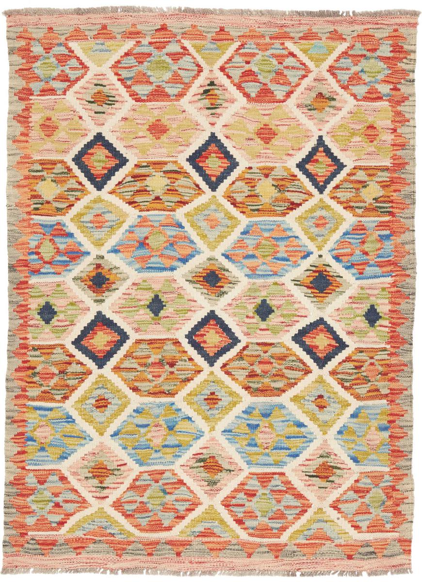 Afghanischer Teppich Kelim Afghan 4'5"x3'3" 4'5"x3'3", Perserteppich Handgewebt