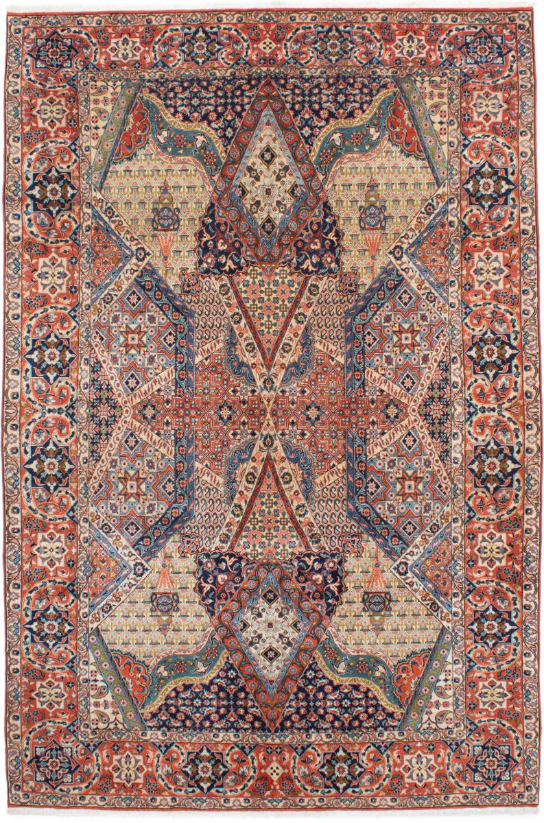 Tapis persan Yazd 294x201 294x201, Tapis persan Noué à la main