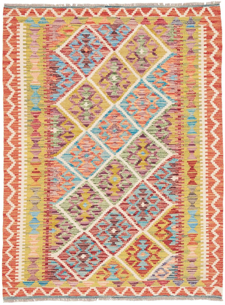 Afghanischer Teppich Kelim Afghan 4'7"x3'4" 4'7"x3'4", Perserteppich Handgewebt